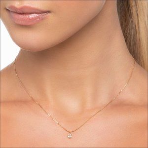 Choker with gold plated solitaire pendant